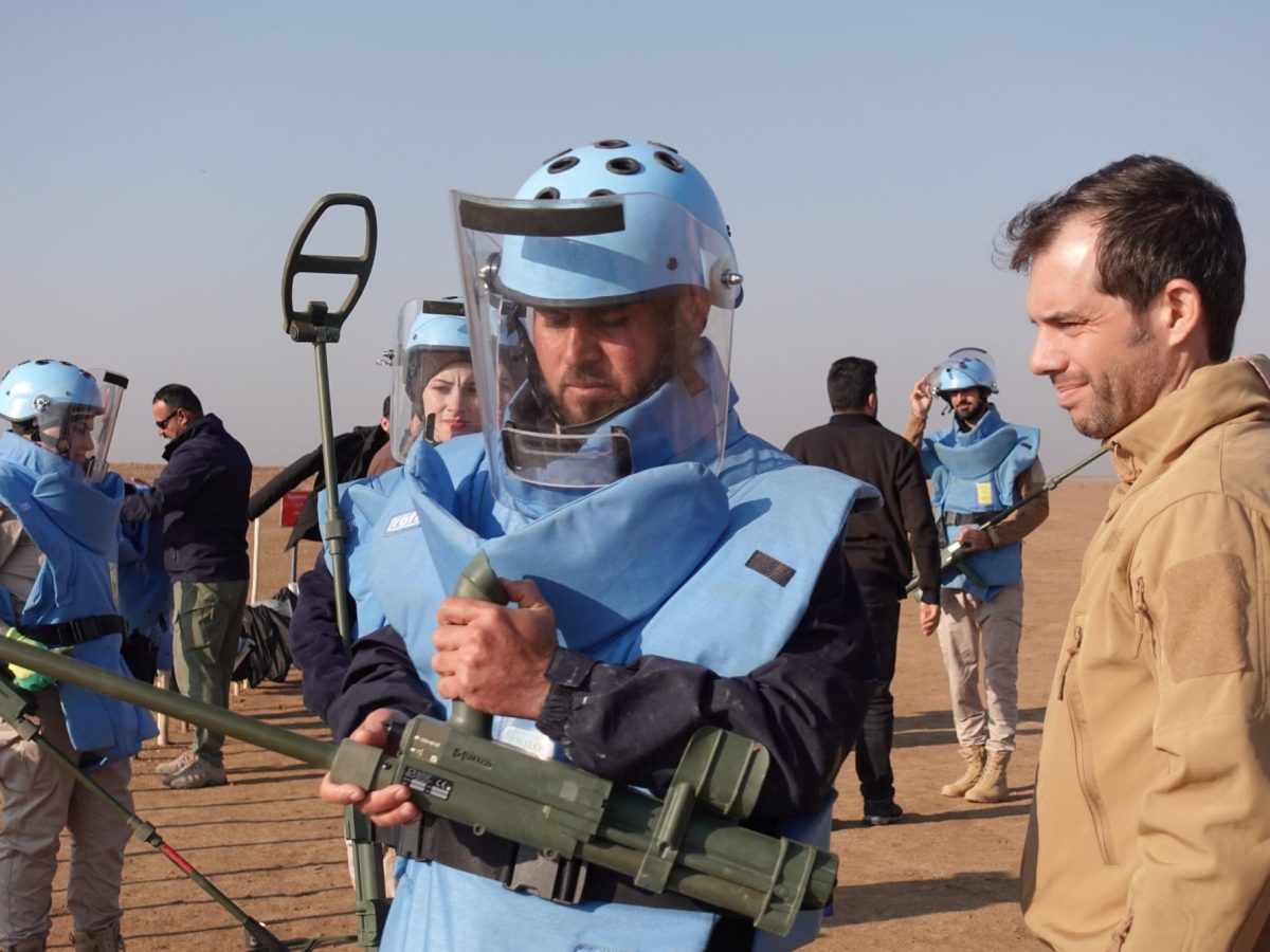 Formation de déminage à Sinjar, Irak